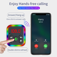 Transmisor FM para Auto F10 con Bluetooth 5.0, Reproductor de Tarjeta TF, Cargador Rápido Dual USB 3.1A, Reproductor de Música MP3 Manos Libres, Cargador 3 en 1
