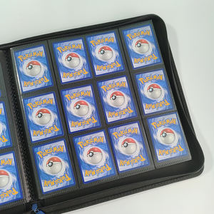 Carpeta de cartas coleccionables de cuero con 12 bolsillos, álbum coleccionista de tarjetas <span class=keywords><strong>Yugioh</strong></span> PU con cierre de cremallera para MTG Game Collection - Product Image 5