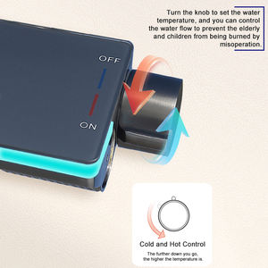 Juego de Ducha con Luz Ambiental Blanca, Latón para Baño, Temperatura <span class=keywords><strong>Constante</strong></span>, Pantalla de Presión, Dispositivo de Ducha con Teclas de Piano - Product Image 3