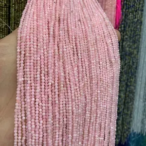 Fancy Gems Natural 2.5mm Pink Opal Beads Long Strand Loose Beads For Bracelet Making