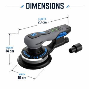 <span class=keywords><strong>Levigatrice</strong></span> <span class=keywords><strong>Orbitale</strong></span> Elettrica <span class=keywords><strong>Professionale</strong></span> con Luce LED e Sistema di Aspirazione Automatica 6000-12000rpm - Product Image 2