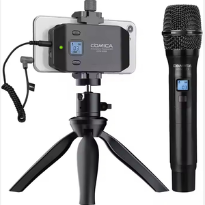 <span class=keywords><strong>Comica</strong></span> CVM-WS50H UHF 6 canaux condensateur micro portable sans fil Microphone pour <span class=keywords><strong>iPhone</strong></span> caméra Gopro - Product Image 1