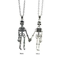 Drop Shipping Punk Style Trending Memorial Gift Halloween Couple Collier Dark Style Human Pendant Fashion Pendant Colliers