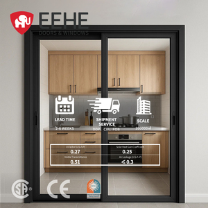 Eehe porte coulissante obturateur économie d'énergie aluminium rupture thermique moderne balcon porte coulissante - Product Image 2