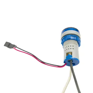 Mini medidor de voltaje de luz indicadora de 22mm y Medidor de amperios, luz LED, voltímetro digital, amperímetro, amperímetro, AC0-100A de