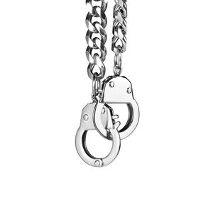 F461 Offre Spéciale mode lien cubain argent or acier inoxydable menottes chaîne bracelet bracelets breloques pour hommes - Product Image 6