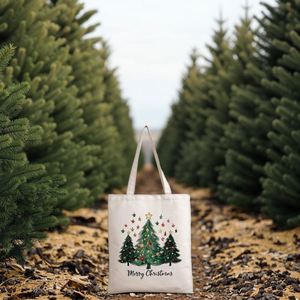 Custom Printed Logo Foldable <b>Christmas</b> Cotton Tote <b>Bag</b> Factory Direct Cartoon Canvas <b>Shopping</b> <b>Bag</b> - Product Image 5