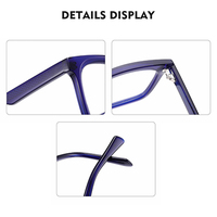 Lunettes optiques rétro en acétate, monture carrée épaisse, anti-lumière bleue pour utilisation sur ordinateur, adultes, écologiques