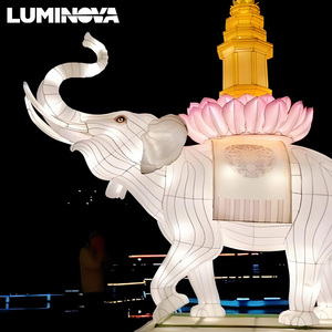 Hot bán Trung Quốc năm mới vải không thấm nước Trung Quốc zigong động vật đèn lồng motify voi lễ hội đèn lồng cho công viên zigong - Product Image 3