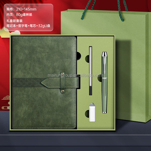 Coffret de cadeaux d'affaires de luxe promotionnel A5 cahier avec clé <span class=keywords><strong>USB</strong></span> ensemble de stylos bureau Festival exécutif coffrets cadeaux d'entreprise - Product Image 3