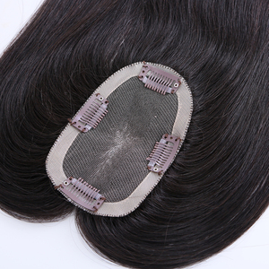 Postizo de Cabello Humano Virgen 100% de Alta Calidad y Transpirable 2026, Base de Seda para <span class=keywords><strong>Mujer</strong></span>, Cierre de Cabello Remy Europeo, Piezas de Cabello Liso - Product Image 4
