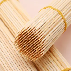 Biodegradable Round Kebab Sticks Bamboo Skewers Bbq Bamboo with Crafting and Party Tools Natural Modern Outdoor BBQ 2 Per Kit