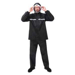 Completo Impermeabile Ecologico Antitempesta Riflettente con Giacca e Pantaloni a Copertura Totale - Product Image 3