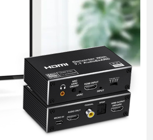 2023 Best EARC HDMI 2.0 Audio Extractor 4K 120Hz RGB8 8 8 HDR HDMI Splitter Audio Converter 4K HDMI to Optical TOSLINK SPDIF 7.1