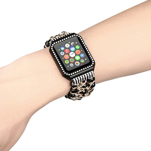 Las mujeres personalizado perla <span class=keywords><strong>reloj</strong></span> bandas con las chicas de 38mm 42mm para el <span class=keywords><strong>reloj</strong></span> <span class=keywords><strong>inteligente</strong></span> de apple 5 4 3 2 la banda de muñeca - Product Image 3