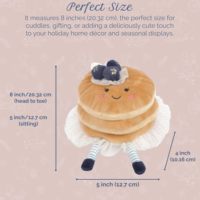 Peluche pour animaux de compagnie en forme de crêpe de 8 pouces, jouet en peluche doux sur le thème de la nourriture, jouet interactif pour chiens et chats