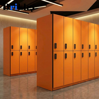 Casier HPL Brikley avec serrure à clé, armoire compacte en stratifié à poser au sol, utilisée dans les vestiaires des gymnases scolaires, les bureaux, prix abordable