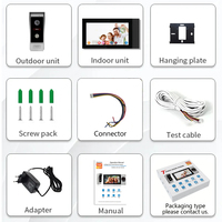 Tuya Villa Gate Wall Système de sonnette filaire bidirectionnelle avec interphone caméra Bouton en acier Téléphones de porte vidéo à 4 fils