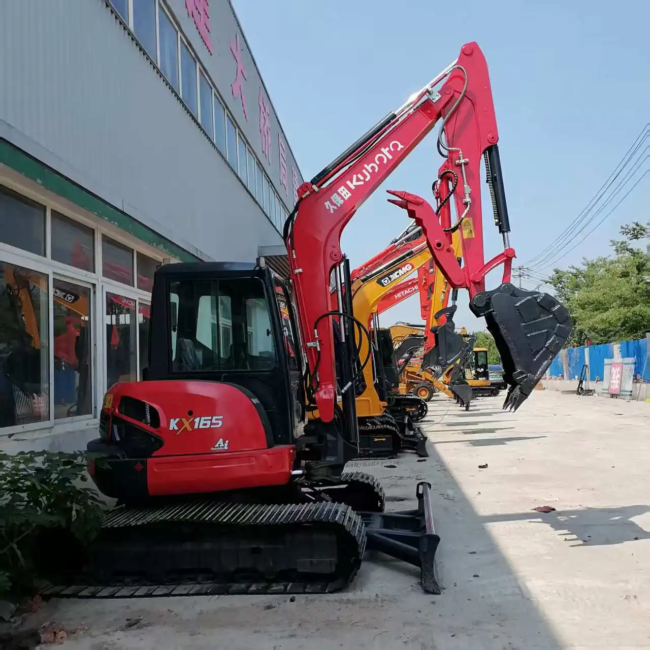 Низкие часы 2024 Kubota KX165 подержанный экскаватор 6 тонн подержанный гусеничный мини-экскаватор надежный использованный Kubota165-5 экскаватор