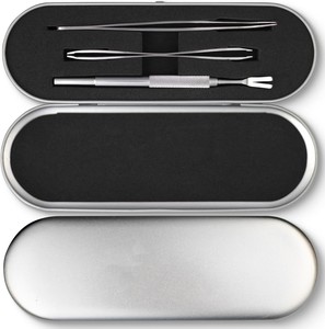 Edelstahl Zeckenentferner-Set mit 3 Teilen für Haustiere und Menschen, Twister-Pinzette, Entferner mit Metallgehäuse - Product Image 2