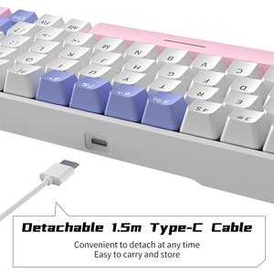 New RGB Backlit 60% NKRO Low-Volume Silent Axis Mechanical <b>Keyboard</b> 68 Keys Ultra Thin <b>USB</b> Gaming Portable Russian Latout Mini 6 - Product Image 4