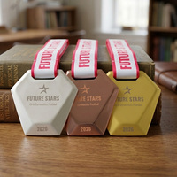 Médailles sportives personnalisées en alliage de zinc 3D avec lettres, médailles de gymnastique en métal plaqué or, argent, cuivre, médaille avec logo personnalisé