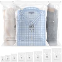 Sacs en plastique transparents écologiques personnalisés, sacs en plastique givré, sacs d'emballage pour vêtements, fermeture éclair, emballage pour vêtements, sac de shopping pour pull
