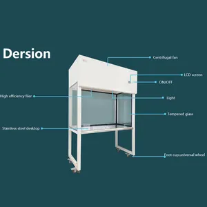 Лидер продаж, ламинарный стенд Dersion для чистки двухместного потока воздуха, капот для чистой комнаты