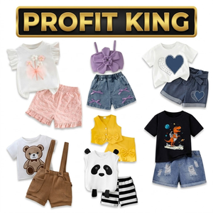 ชุดเสื้อผ้าเด็กฤดูร้อน Profit King คละแบบขายส่ง เสื้อยืด กางเกงขาสั้น ชุดเดรส เสื้อกล้าม สำหรับเด็กชายและเด็กหญิง  สต็อกล็อตขายส่งจำนวนมาก - Product Image 5