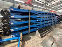 Dock pengangkat halaman baja ponsel, dock angkat ramp garpu dengan 2 roda solid pneunatic karet