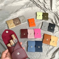 Petite pochette en cuir pour flacon d'huile essentielle, sac de voyage en cuir PU pour flacon de parfum, pochette pour huiles essentielles, rouge à lèvres et baume à lèvres