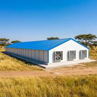 Entrepôt agricole en structure légère d'acier sur mesure avec système d'alimentation automatique, galvanisation à chaud, soudage et découpe, garantie 50 ans