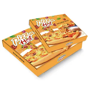 Özelleştirilmiş baskı karton oluklu Pizza Hut ambalaj kağıt Pizza kutusu tedarikçiler