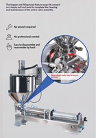 Machine de remplissage quantitative entièrement automatique avec agitation et chauffage, mélangeur chauffant pour liquides et pâtes épaisses, double chauffage.