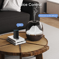 Diffuseur d'air intelligent WiFi 600 ml et humidificateur, aromathérapie aux huiles essentielles, compatible Alexa/Google Home pour usage domestique, prise US