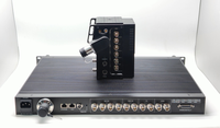 Convertisseur et prolongateur de fibre optique 500m SMPTE avec alimentation, pour 2 interphones, Tally, PoE, Ethernet, et connectivité à distance 2.5mm