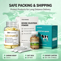 Capsules de colostrum et de probiotiques, 30% de colostrum bovin IgG + 10 milliards d'UFC, soutien de la barrière intestinale et immunitaire, étiquette privée OEM