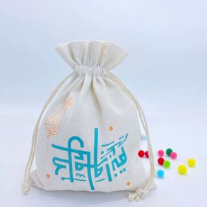 Customizable Cotton Drawstring Snack <b>Bag</b> for <b>Parties</b> Recyclable Christmas Candy <b>Gift</b> <b>Bag</b> with Print Logo - Product Image 2