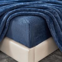 Jeu de draps de lit 4 pièces Double Face Velvet Plush Fleece Extra Soft Washable Cozy Flannel Ensembles de draps de lit pour l'hiver