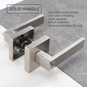 Modern Mortise Recessed Sliding Door Handles PVC Bathroom Door Lever Locks And Handles