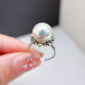 Support de bague vide en argent S925 pour accessoires de perles DIY, édition mode, avec entretoises plates de 6-8 mm, apprêts de bijouterie de 25 mm - Product Image 2