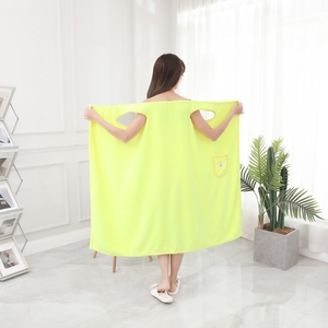 Offre Spéciale – <span class=keywords><strong>Robe</strong></span> de Bain <span class=keywords><strong>en</strong></span> Coton <span class=keywords><strong>Éponge</strong></span> Vert pour Femme, Serviette de Plage et de Maison, Modèle Portatif, Enveloppant le Poitrail - Product Image 2