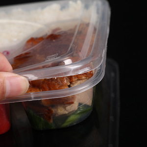 Disposable Lunch Box Rectangle 50 Or 150 <b>Plastic</b> Food Storage <b>Container</b> For Takeout Bento Packaging - Product Image 2