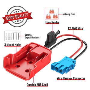 Cable de Alimentación de CC de <span class=keywords><strong>12</strong></span> AWG Compatible con Batería <span class=keywords><strong>Milwaukee</strong></span> de 18V, Adaptador de Corriente para PC, para Niños Peg-Perego - Product Image 2