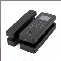 Cerradura de Combinación para Puerta de Vidrio, Sin Perforaciones, con Huella Dactilar y Control por Aplicación CamHi, para Tiendas y Oficinas, Cerradura para Puerta Simple/Doble