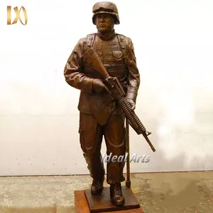Идеальное искусство, хорошее качество, военные бронзовые статуи, бронзовая статуя военного воина