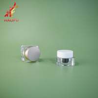 Bouteille carrée en plastique 5g à bouchon à vis double paroi, marque HAOFU, vente chaude, personnalisable OEM/ODM pour gel de construction d'ongles, soins de la peau, cosmétiques