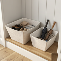 Paniers de rangement en feutre pour l'organisation sous l'escalier, poubelle domestique gain de place, maison minimaliste