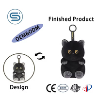 Peluche personnalisée OEM avec logo, cadeau pour enfants, mini chat super doux de 15 cm