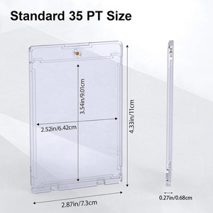 Vente en gros d'usine : porte-cartes magnétiques robustes, protège-cartes transparents 35pt, présentoirs PS pour cartes à collectionner, rangement pour cartes - Product Image 2